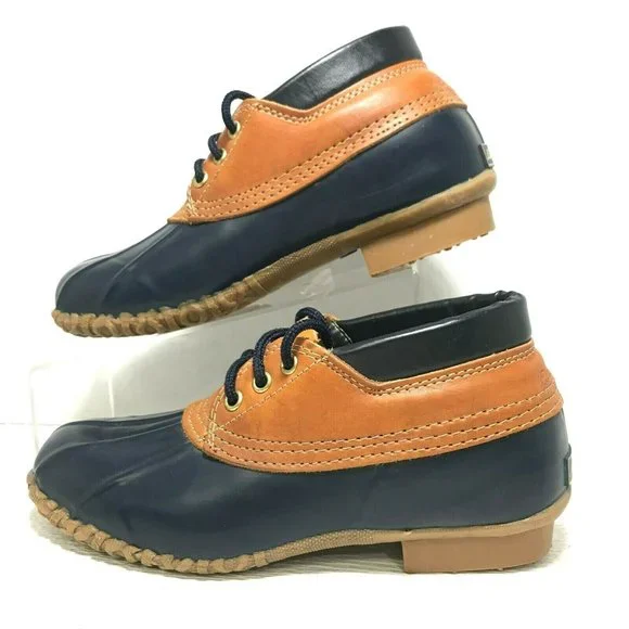 Eddie Bauer Duck Rain Boots Shoes Lace Up 8 M - Picture 3 of 8